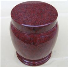 Competitive Prices Of Indian Red Granite Cemetery Funeral Urns for Ashes Tombstones/Monuments Accessories, Memorial Stone Custom Designs, Cremation Western Style