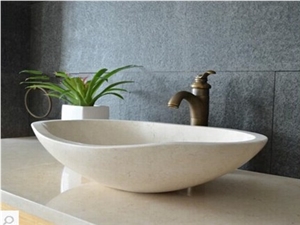 Egypt Royal Beige Marble Wash Basin & Sink for Outdoor Indoor,Egypt Crema Oval Water Wash Basin & Sink