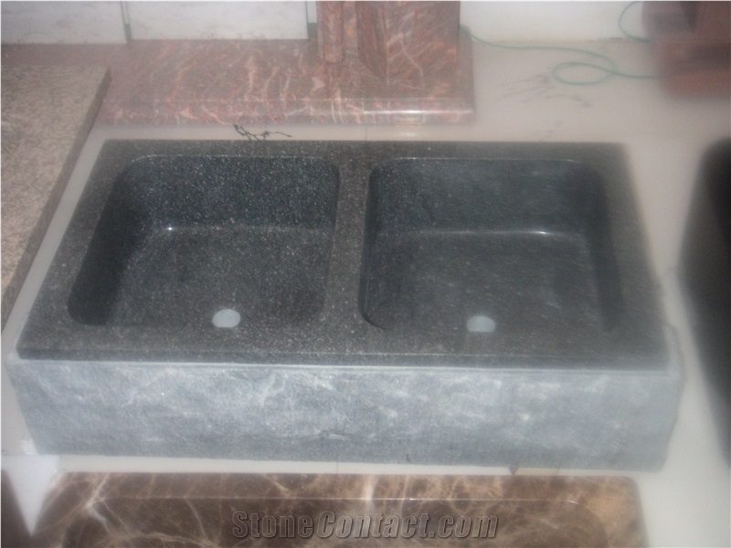 G654/Sesame Black/Padang Dark Grey Granite Wash Basins, Sinks, in Rectangle Shape for Kitchen, Bathroom