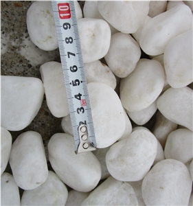Snow White Pebble Stone for Landscaping Paving