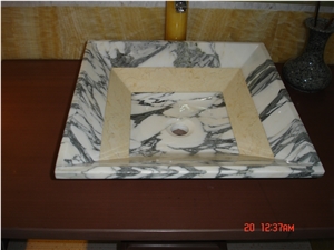 Stone Basin,Arabescato Marble Basin,Marble Wash Basin Sink