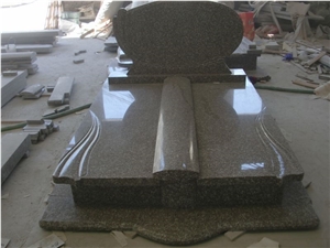 G664 Granite Tombstone&Monument,Chinese Polished Heastone,Western Style Monuments,Double Monuments
