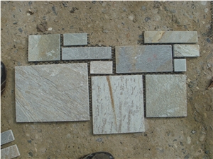 Natural Beige Slate Flagstone,Crazy Paving Stone,Roman Pattern Paving Tile,