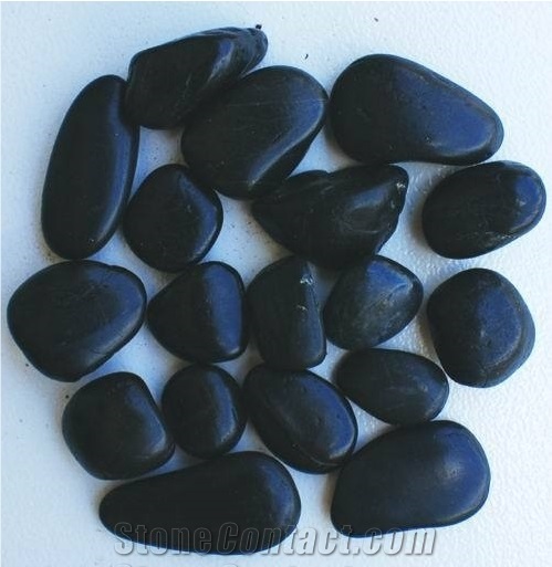 Black Pebble Stone for Landscaping,Black Marble Pebble Stone