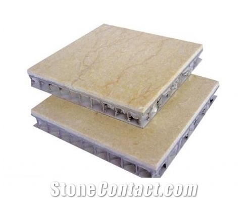 China Beige Manmade Stone Good Quality Hot Sale Honeycomb Backed Stone Panel Composite
