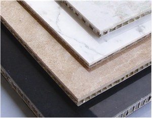 China White Manmade Stone Aluminum Honeycomb Backed Stone Composite Panels