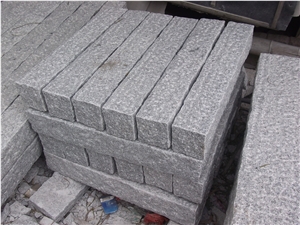 China Grey Granite Palisades,Garden Stone, Six Sides Picked Finished