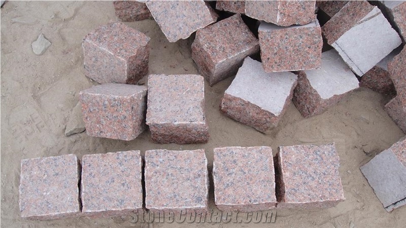 Hot Sale Shandong Peninsular G386 Granite Cube Stone, Shidao Red Granite Paving Stone, Pavers