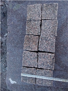 Lowest Price G354 Red Cube Stone, Flamed Surface, Six Sides Natural Split Paving Stone, G354 Granite Cube Stone