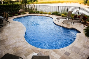 Country Classic Travertine French Pattern Pool Terraces
