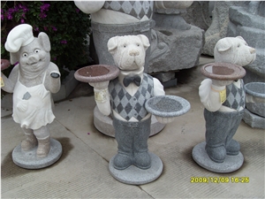 China Grey Granite Animal Statue & Sculpture, Grey Granite Statues