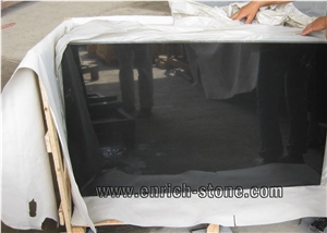 Chinese Black Stone Tv Table Tops for Hotels,Chinese Black Granite Tv Table Top Design
