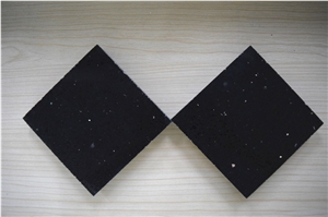 A Polished Product of Engineered Corian Stone Crystal Black Slab Standard Sizes 126 *63 and 118 *55 Easy-to-clean and Resistant to Stains,Heat and Scratches