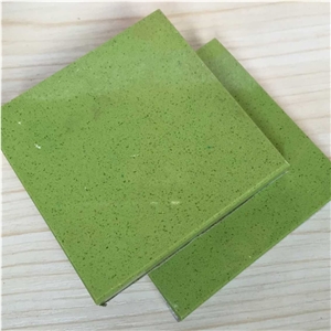 Apple Green Artificial Quartz Stone Slab&Tile Of Low Water Absorption But Cheap Pricing Suitable for Worktop Table Top Projects More Durable Than Granite Thickness 2cm or 3cm