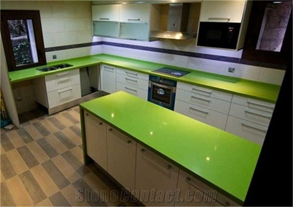 Apple Green Quartz Stone For Cut To Size Project Like Counter Top