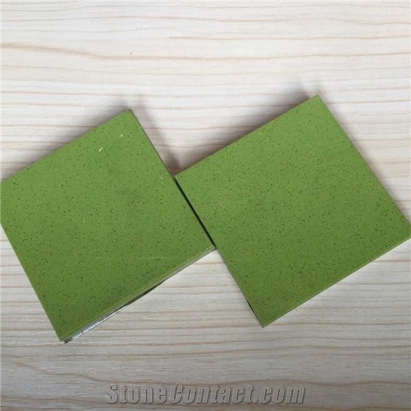 Apple Green Quartz Stone Surface For Prefab Countertops Your First