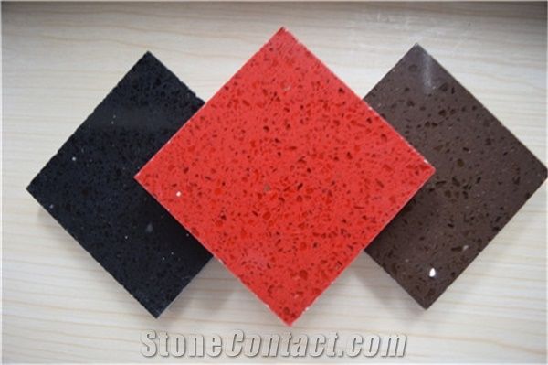 Artificial Quartz Stone Shining Red with Bright Surface for Prefab Countertops Your First Kitchen Countertop Options Nonporous More Durable Than Granite Countertops Slab Size 3200*1600 or 3000*1400