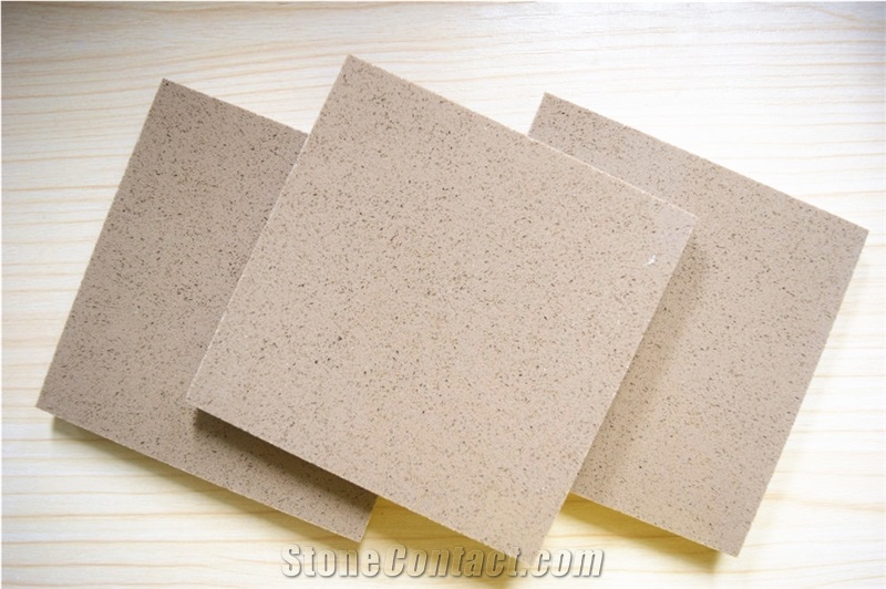 Artificial Quartz Stone Slab&Tile in Solid Color Suitable for Worktop Table Top Floor&Wall More Durable Than Granite Thickness 2cm or 3cm