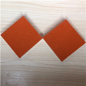 Bright Orange Polished Quartz Stone Cut to Size Project for Surfaces and Countertop,Non-Porous and Easy to Clean and Maintain,Top Quality,Normally Produced Size 118*55 and 126*63