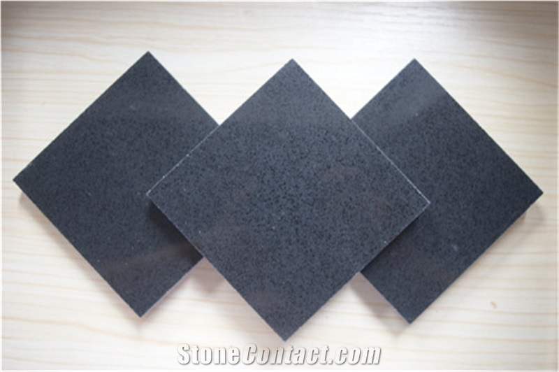 China Absolute Black Quartz Stone Slabs & Tiles,Normally Produced Size 118*55 and 126*63,For Vanity Surround,Round Table Top,Kitchen Countertop Top Quality and Service More Durable Than Granite