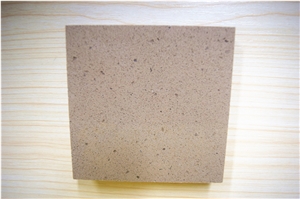 China Beige Artificial Quartz Stone Slabs & Tiles Solid Color Directly from China Manufacturer at Cheap Pricing More Durable Than Granite Thickness 2cm or 3cm