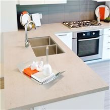 China Beige Quartz Stone Countertops, a New Friendly Surface Application Meterial for Worktop Kitchen Countertop More Durable Than Granite Directly from China Manufacturer at Cheap Pricing Thickness 2