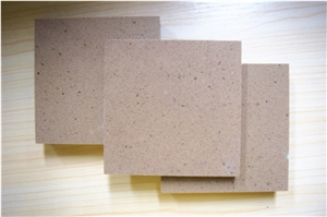 China Beige Quartz Stone Polished Slabs & Tiles for Custom Kitchen Counter Top Bathroom Counter Tops 3cm Thick Available with Scratch Resistant and Stain Resistant More Durable Than Granite
