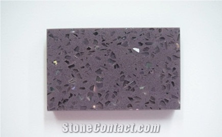 China Galaxy Purple Of Crystal Collection Artificial Quartz Stone Slabs for Pre-Fabricated Counter Top with Iso/Nsf Certificate Top Quality and Service More Durable Than Granite Thickness 2/3cm