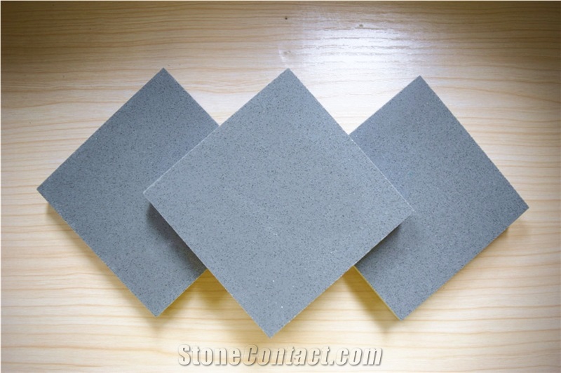 China Grey Engineered Corian Stone Slab Resistant to Stains,Heat and Scratches for Multifamily/Hospitality Projects Normally Produced Slab Size 118*55 and 126*63