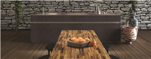China Light Brown Quartz Stone Tiles & Slabs for Work Tops Table Top Directly from China Manufacturer at Competitive Prices More Durable Than Granite Thickness 2cm or 3cm
