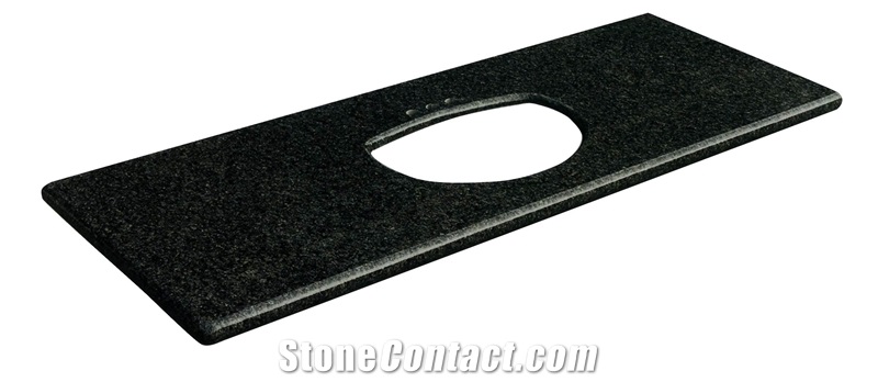 China Pure Black Engineered Quartz Slabs &Tiles for Worktops and Bench Tops 2cm Thick Slab Standard Sizes 126 *63 and 118 *55 Mainly and Widely Used in Kitchen,Bathroom