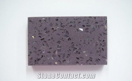 China Purple Artificial Quartz Stone Slabs Galaxy Purple for Prefab Countertops Your First Kitchen Countertop Options Nonporous More Durable Than Granite Countertops Slab Size 3200*1600 or 3000*1400