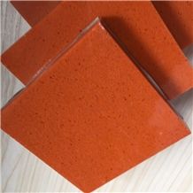 China Red Manmade Stone Quartz Stone Slabs & Tiles for Pre-Fabricated Countertop for Kitchen Room Bathroom and Hotel Use with Iso/Nsf Certificate,Normally Produced Slab Size 118*55 and 126*63 More Dur