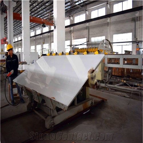China White Artificial Quartz Stone Slabs, a New Friendly Surface Application Meterial More Durable Than Granite Directly from China Manufacturer at Cheap Pricing Thickness 2cm or 3cm