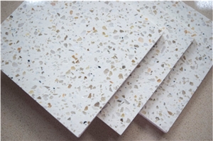 China White Quartz Stone Tiles & Slabs for Customized Products Like Receiption Desk with All Kinds Of Edge Profiles Standard Slab Sizes 3000*1400mm and 3200*1600mm More Durable Than Granite