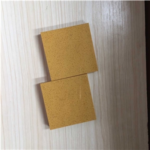 China Yellow Engineered Stone Quartz Stone Slabs & Tiles for Commercial Mall and Airport Solid Color Directly from China Manufacturer at Cheap Pricing More Durable Than Granite Thickness 2cm or 3cm