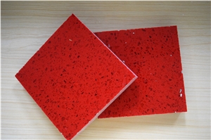 Crystal Red Engineered Corian Stone Countertops & Reception Standard Sizes 126 *63 and 118 *55 with Top Guaranteed Quality,Qualified for European Standards,More Durable Than Granite