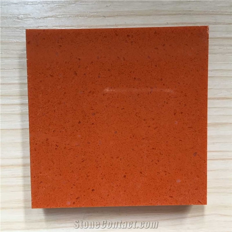 Cut to Size China Red Manmade Stone Quartz Stone Slabs & Tiles for Multifamily/Hospitality Projects Mainly for Bathroom Vanity Top Kitchen Countertop Standard Slab Sizes 3000*1400mm and 3200*1600mm