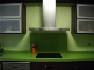 Cut To Size&Prefab Quartz In Apple Green Great Choices In Kitchen Counter Top Normally Produced Slab Size 118*55 And 126*63,Top Quality And Service,More Durable Than Granite