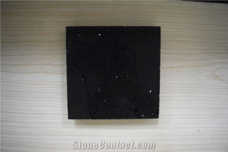Engineered Bst Mirror Black Quartz Stone Slabs and Prefabricated Tops with Competitive Quality and Price Non-Porous Surface and Unique Blend Of Beauty and Easy Care