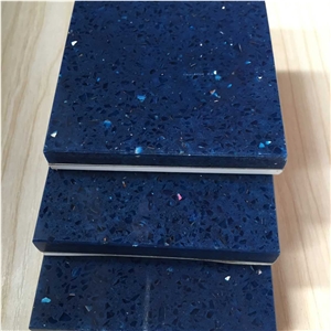 Galaxy Blue Chinese Quartz Stone Slab&Tile Supplier with International Designing and Competitive Pricing