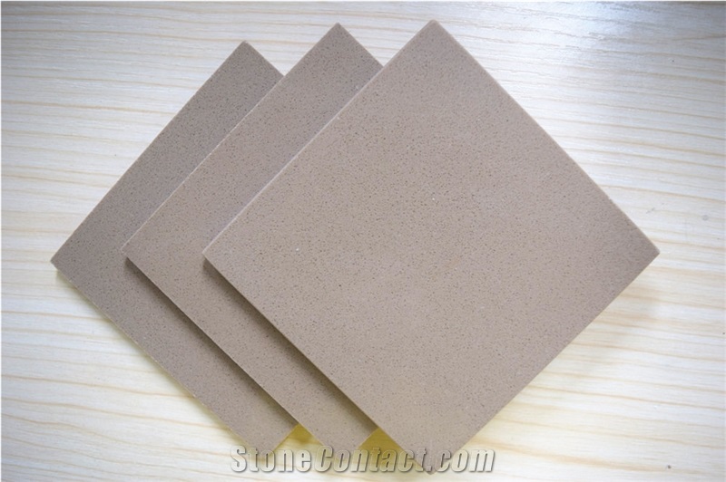 Man-Made Quartz Stone Slab&Tile Solid Color Directly from China Manufacturer at Cheap Pricing More Durable Than Granite Thickness 2cm or 3cm