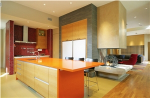 Multifamily&Hotel Quartz for Cut to Size Project in Bright Orange Like Counter Top,Tabletop,Floor&Wall and Polished Quartz Surfacesmore Durable Than Granite