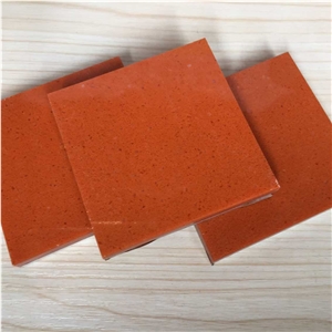 Multifamily&Hotel Quartz for Cut to Size Project in Bright Orange Like Counter Top,Tabletop,Floor&Wall and Polished Quartz Surfacesmore Durable Than Granite