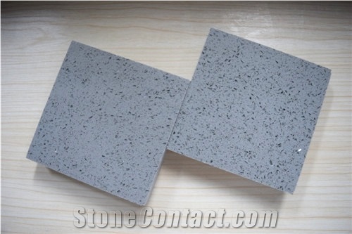 Multifamily&Hotel Quartz Stone Galaxy Grey for Cut to Size Project Like Counter Top,Tabletop,Floor and Wall Especially for Countertop Slab Sizes 126 *63 and 118 *55 More Durable Than Granite