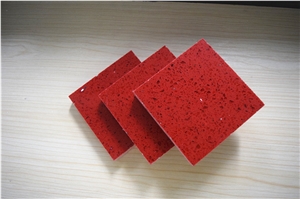 Outstanding Export-oriented Wholesaler of Quartz Stone Slab Crystal Red Shining Red More Durable Than Granite,Thickness 2/3cm with the Perfect Final Touch of Various Edge Styles