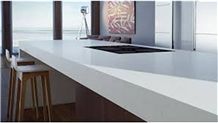 Safe and Stylish Cut to Size Quartz Countertop from China Manufacturer in White Color with Standard Size 3000*1400mm and 3200*1600mm Available for Thickness 12/15/20/25/30mm More Durable Than Granite