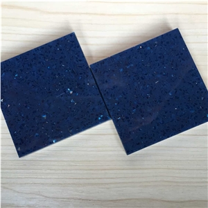 Safe and Stylish Cut to Size Quartz Stone Nano Blue Shining Series for Kitchen Counter Top Vanity Top Table Top Design More Durable Than Granite Thickness 2cm or 3cm with High Gloss and Hardness