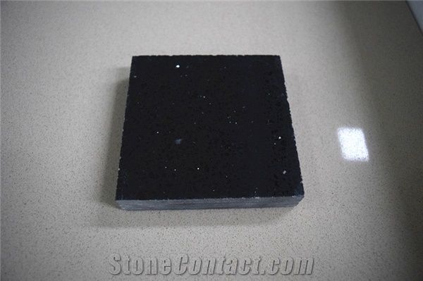 Shining Black Quartz Stone With Bright Surface Various Colors