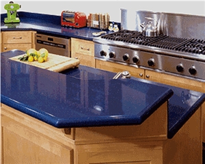 Shining Blue Artificial Quartz Stone for Prefab Countertops Your First Kitchen Countertop Options Nonporous Very Hard Surface More Durable Than Granite Countertops Slab Size 3200*1600 or 3000*1400